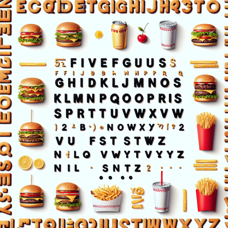 Five Guys Menu Photos