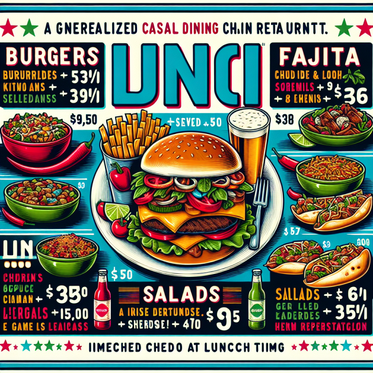 Chiliʼs Lunch Menu With Prices And Pictures