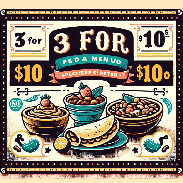 ChiliʼS 3 For $10 Menu With Prices