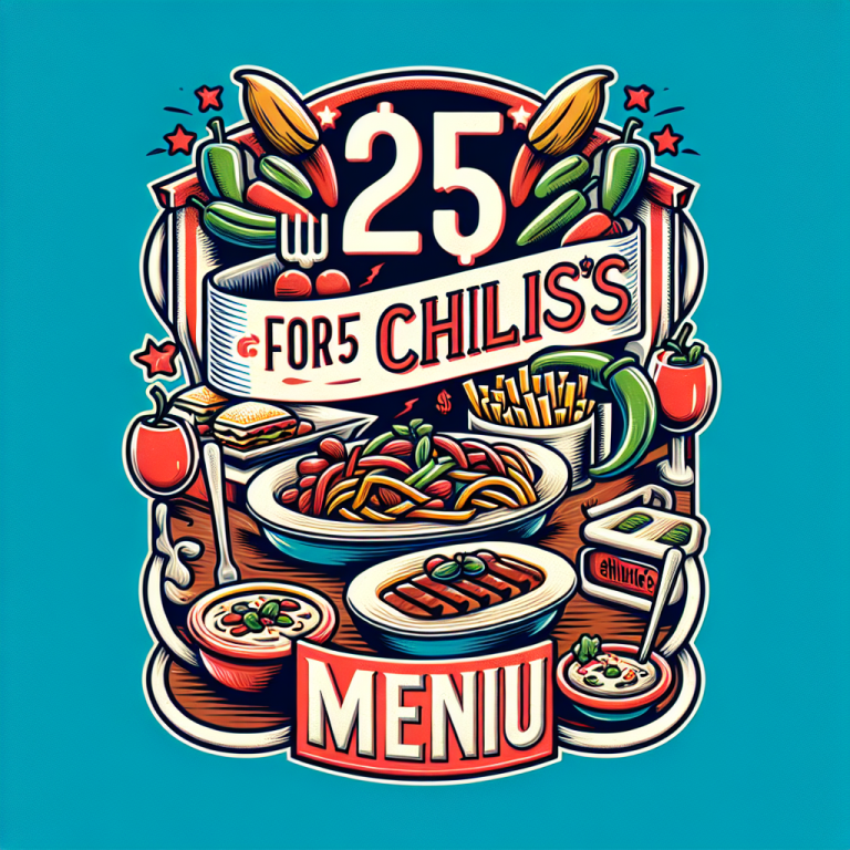 2 For $25 Chiliʼs Menu With Prices And Pictures First Letter Capital Of Every Word Do Not Use Full Stop