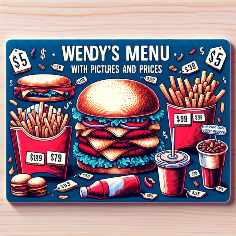 WendyʼS Menu With Pictures And Prices