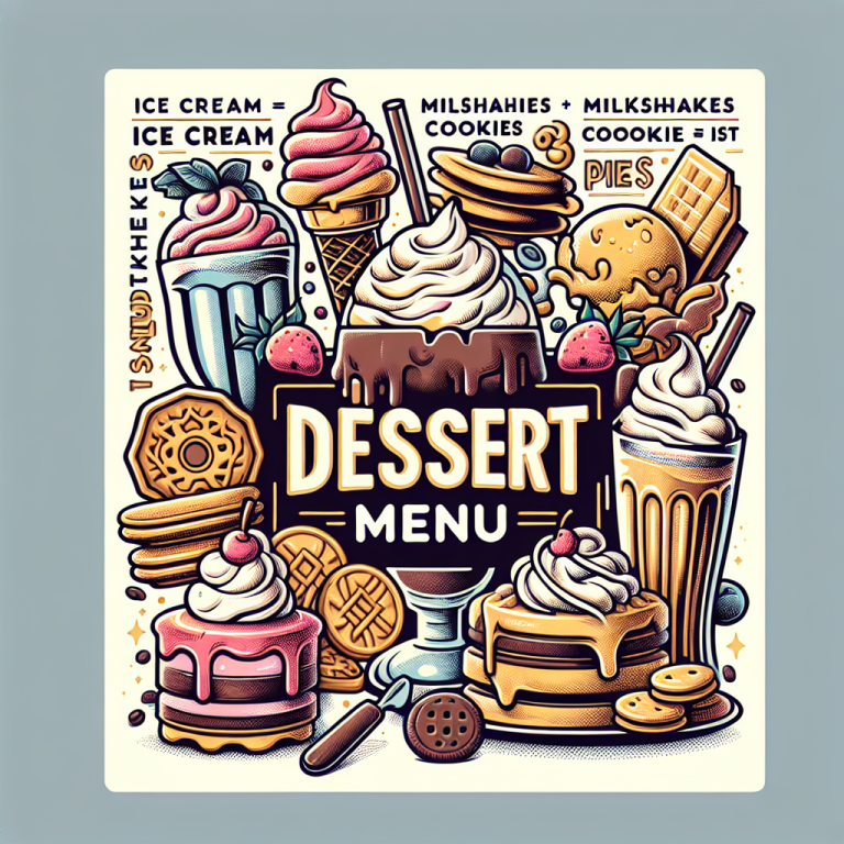 Wendyʼs Dessert Menu