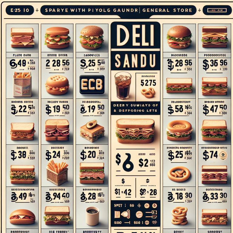 Buc-EeʼS Sandwich Menu With Prices