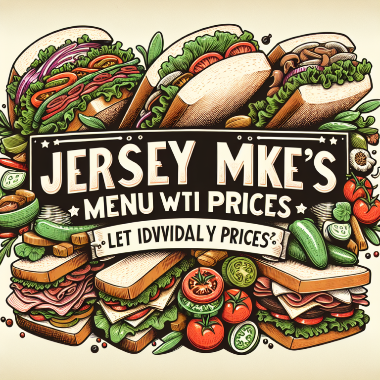 Jersey Mikeʼs Menu With Prices