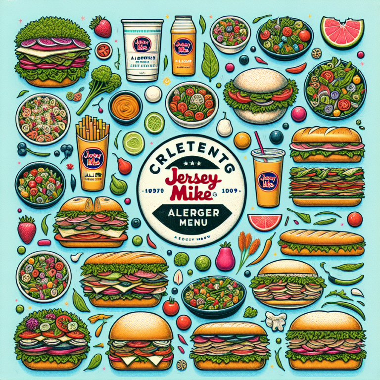 Jersey Mike’s Allergen Menu