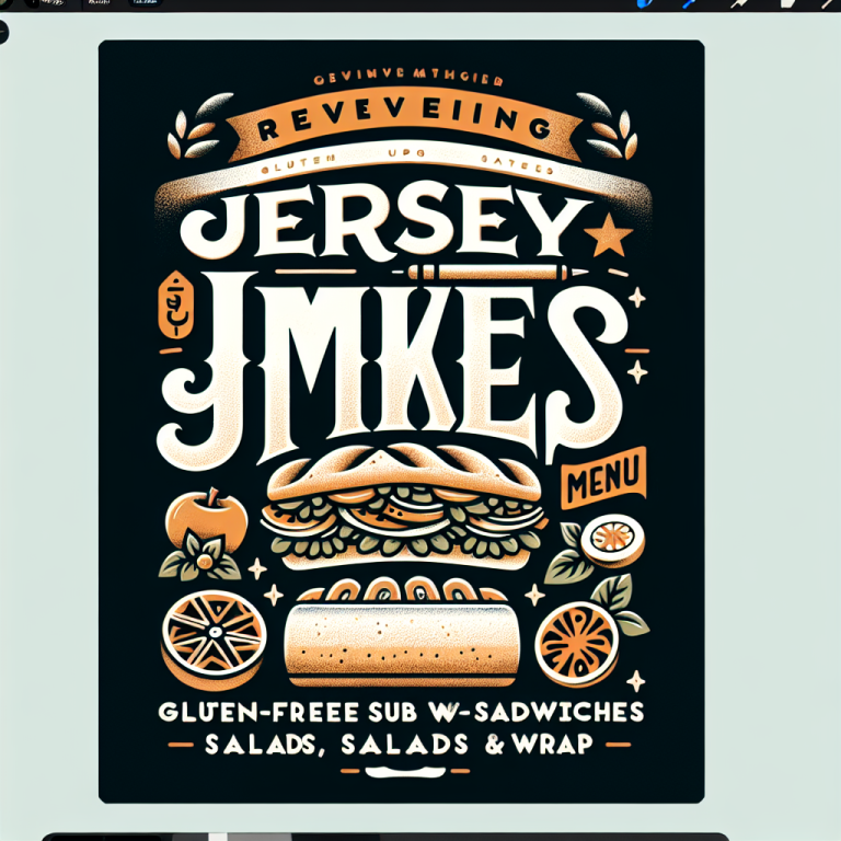 Jersey Mikeʼs Gluten Free Menu First Letter Capital Of Every Word Do Not Use Full Stop