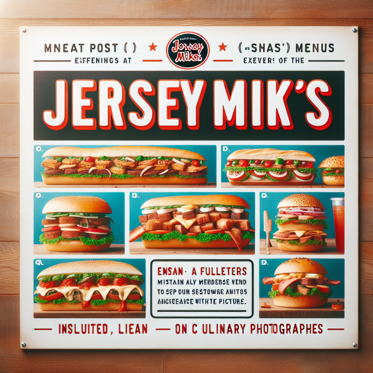 Jersey Mikeʼs Menu Photos First Letter Capital Of Every Word Do Not Use Full Stop