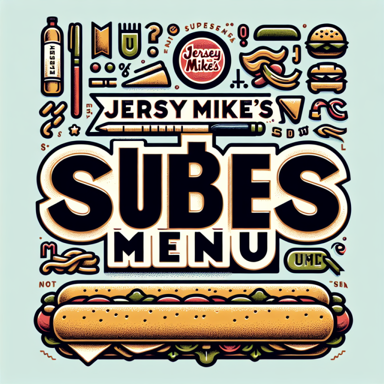 Jersey Mike’s Sub Menu First Letter Capital Of Every Word Do Not Use Full Stop