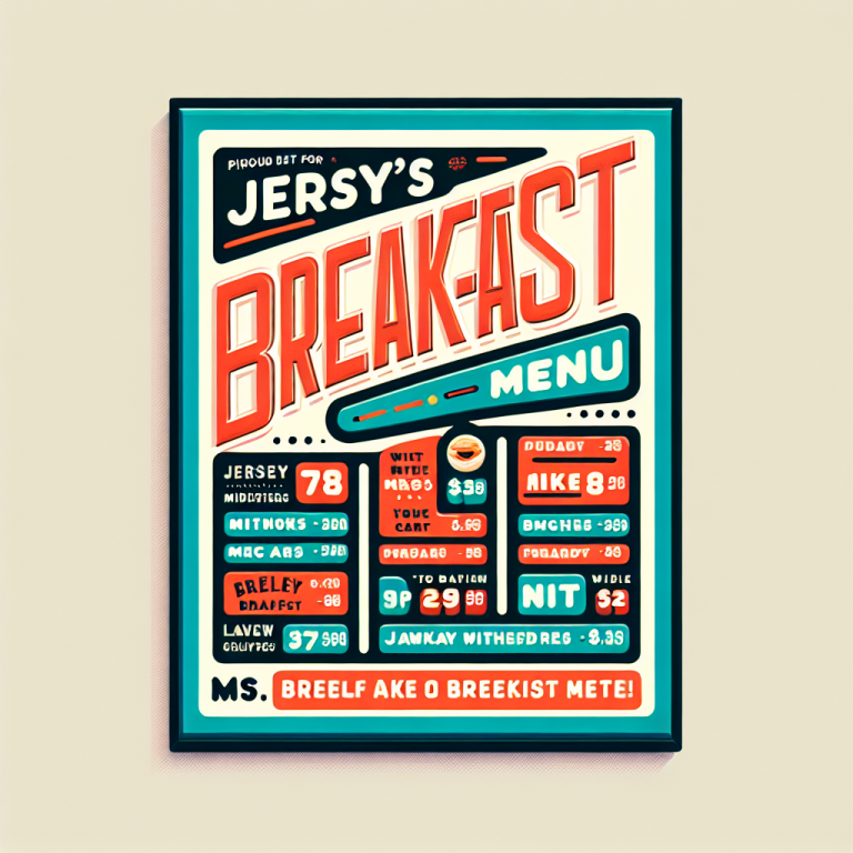 Jersey Mike’s Breakfast Menu With Prices