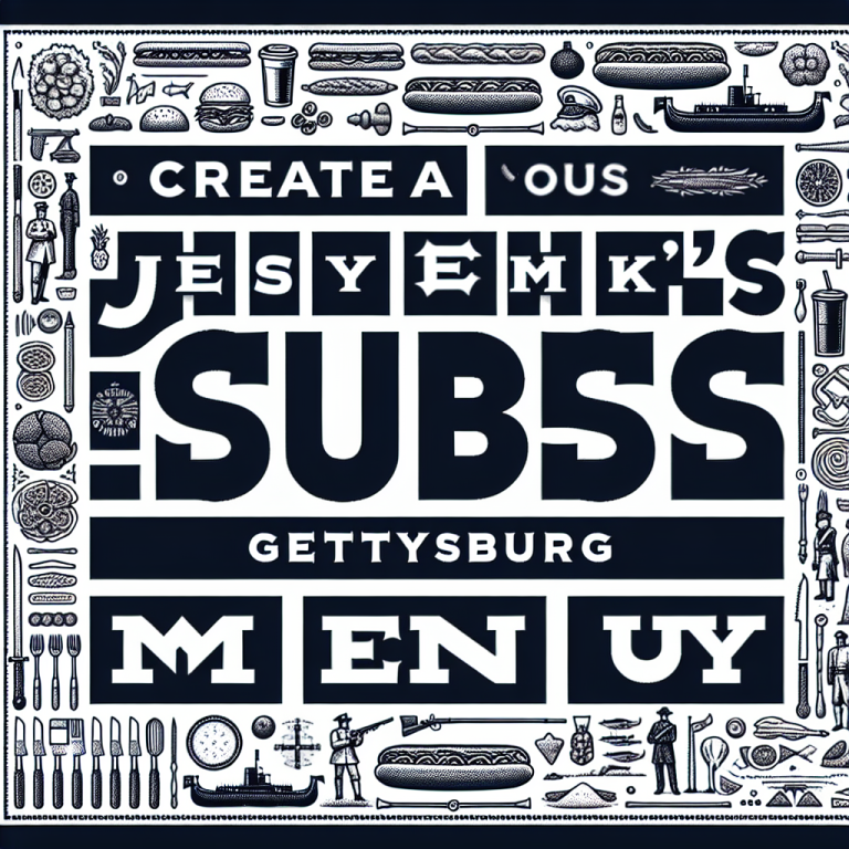 Jersey Mike’s Subs Gettysburg Menu