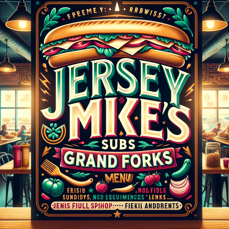 Jersey Mike’s Subs Grand Forks Menu