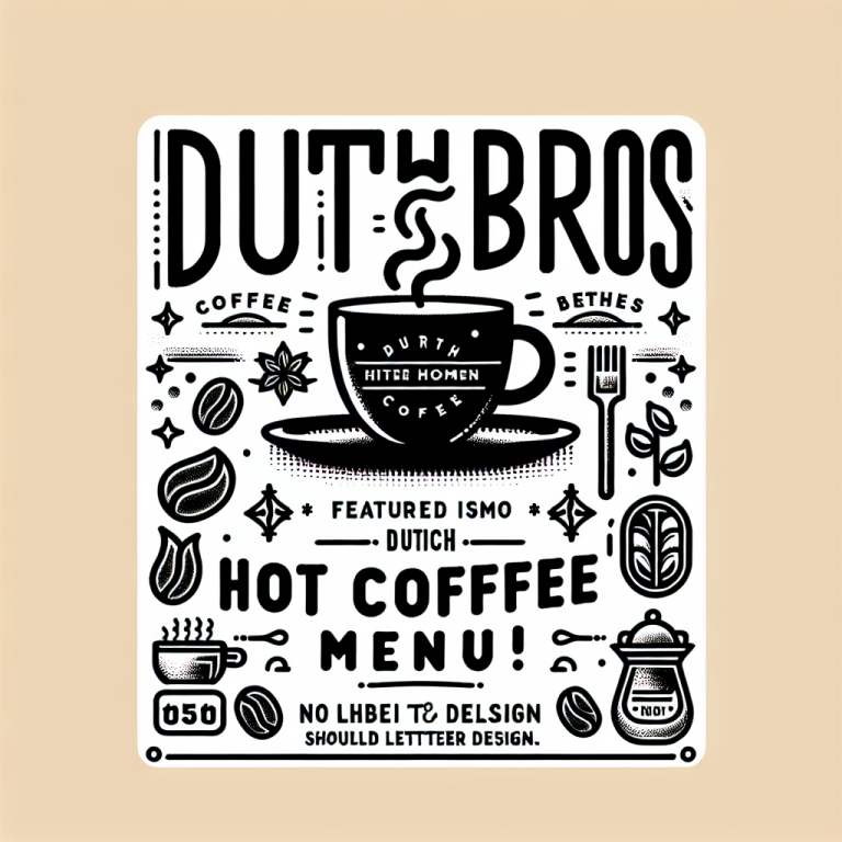 Dutch Bros Hot Coffee Menu