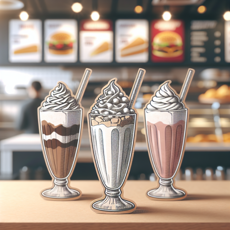 Burger King Milkshakes Menu