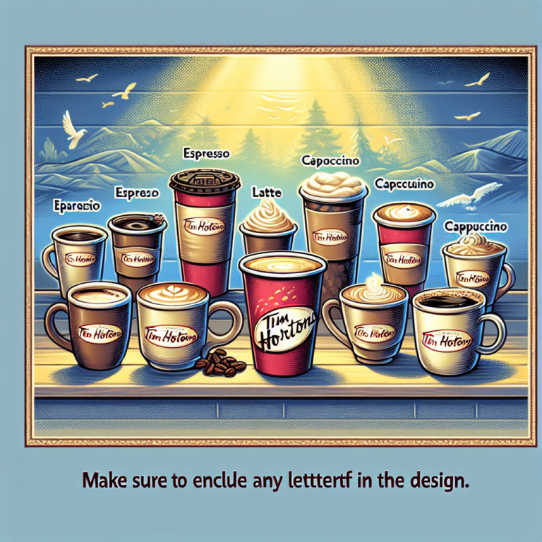 Tim Hortons Coffee Menu