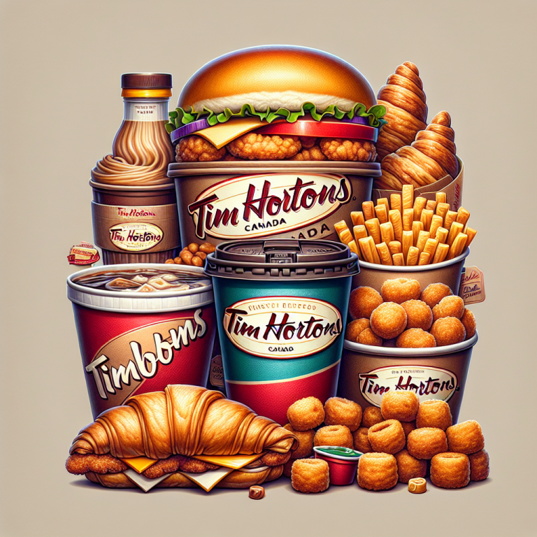 Tim Hortons Canada Menu