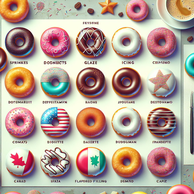 Tim Hortons Donut Menu