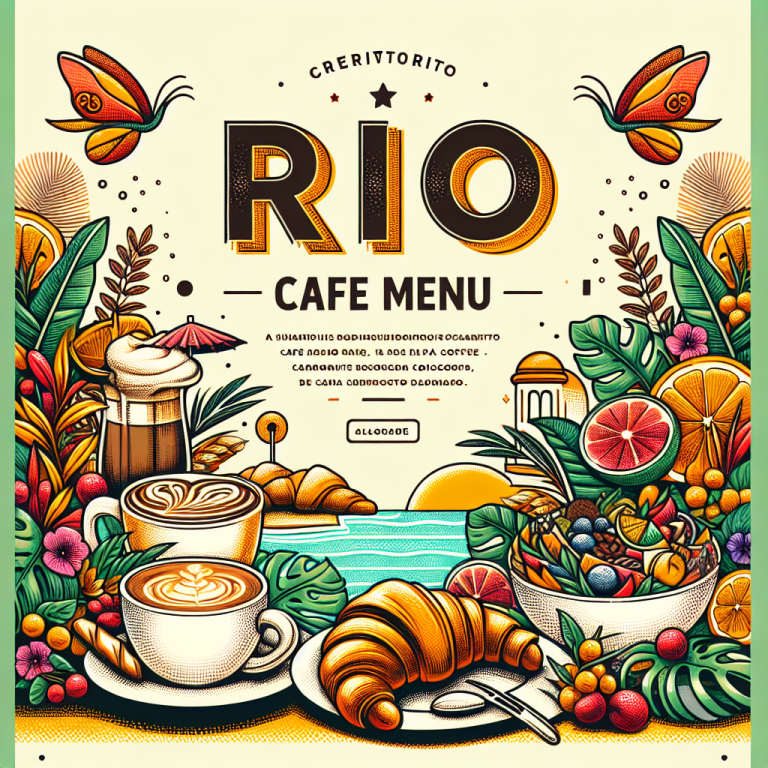 Rio Cafe Menu