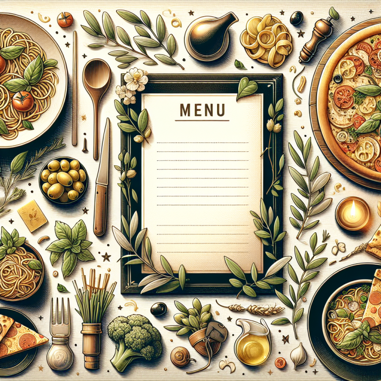 Menu For Olive Garden