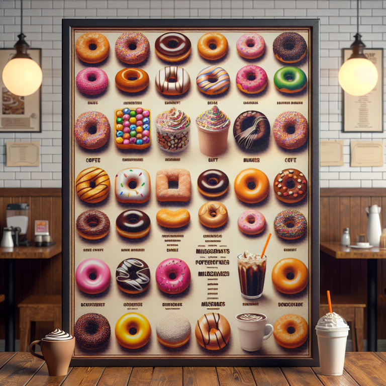 Dunkin Donut Menu