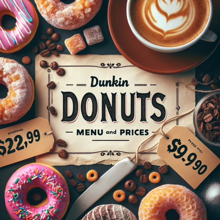 Dunkin Donuts Menu And Prices