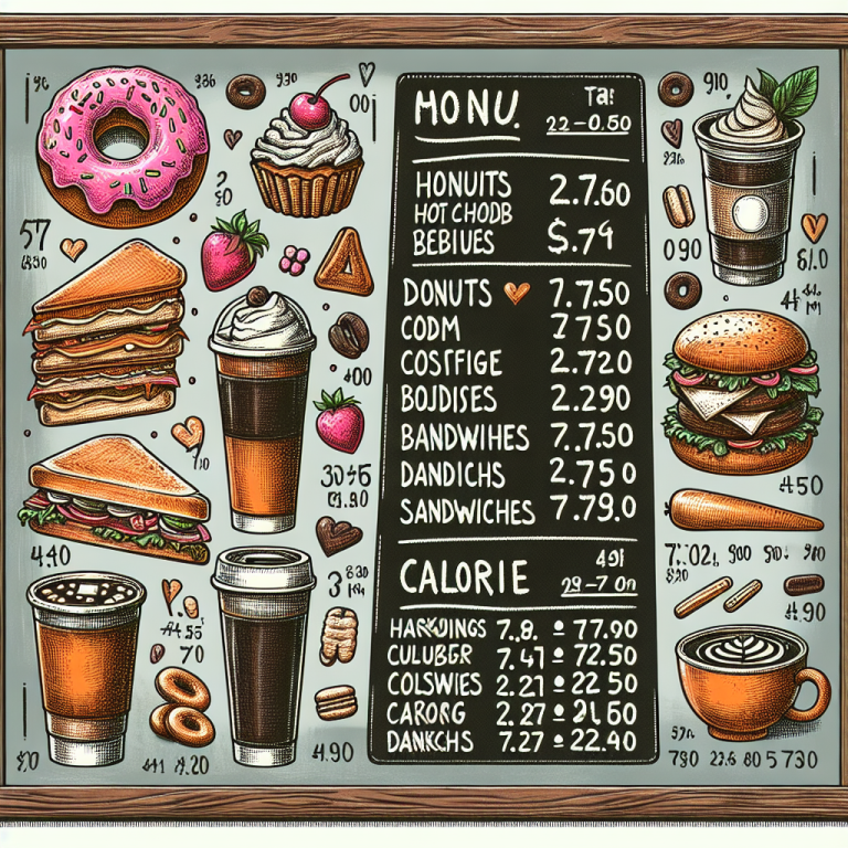 Dunkin Menu Calories