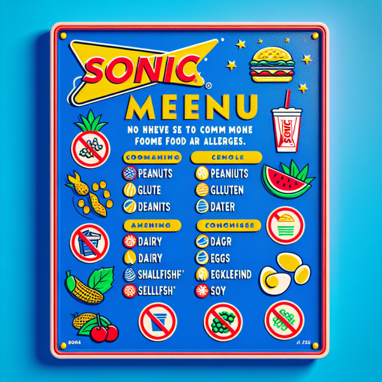 Sonic Allergy Menu