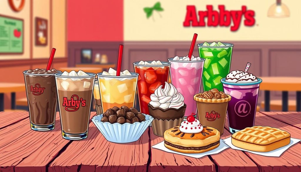 Arby’s beverages prices and dessert menu costs