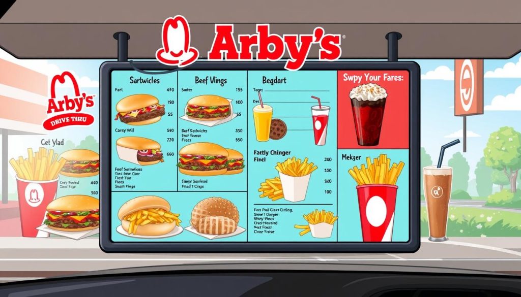 Arby's drive-thru menu highlights