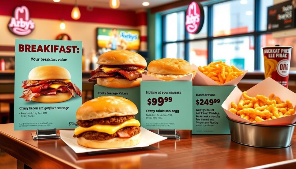 Arby's value menu affordable breakfast options