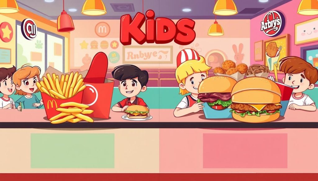 Arby's vs competitors in fast food kids menus