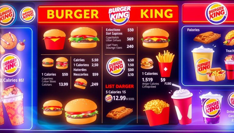 Burger King Menu Calories