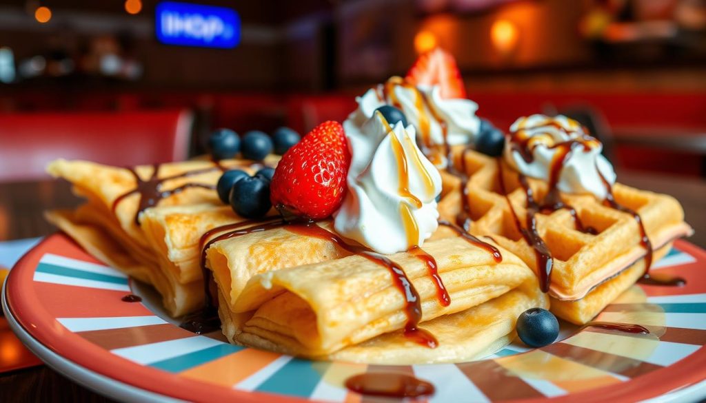 IHOP Dessert Options with Crepes and Waffles