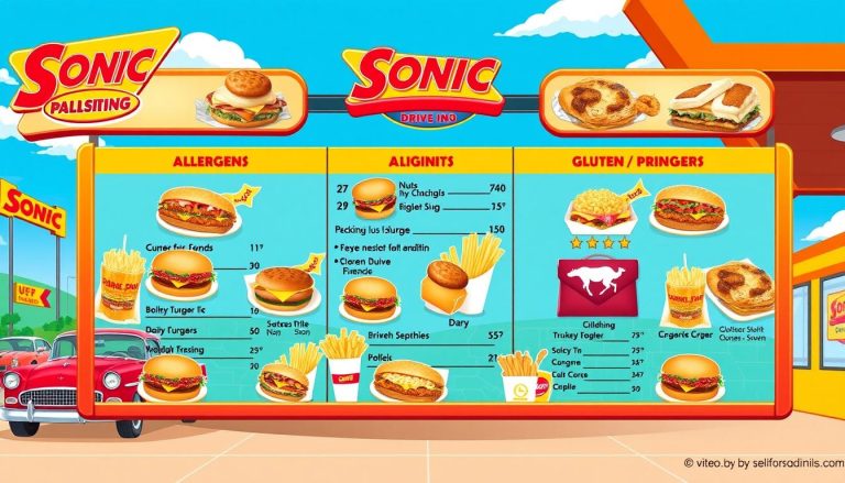 Sonic Allergen Menu