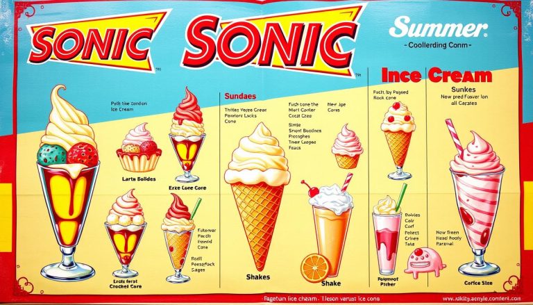 Sonic Ice Cream Menu