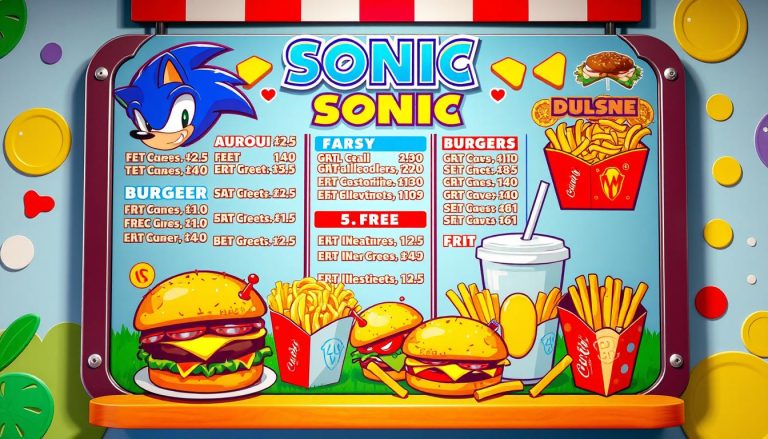 Sonic Menu With Prices