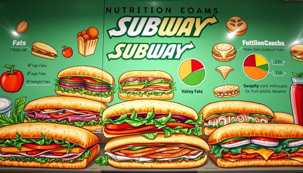 Subway nutritional values fats and carbs at Subway