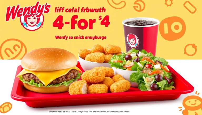 Wendy's Menu 4 For $4