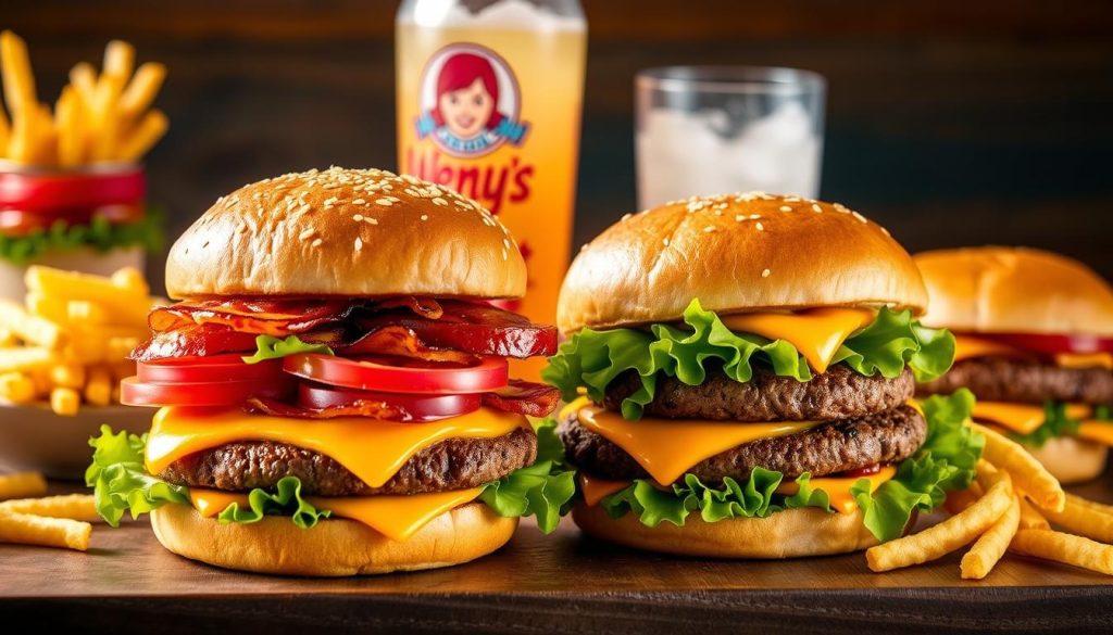 Wendy's premium burger choices