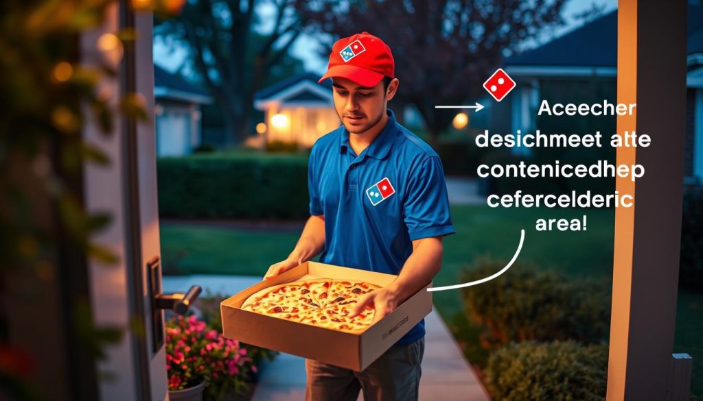 contactless delivery at Domino's