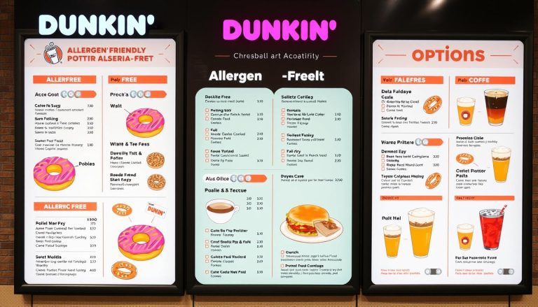 dunkin allergy menu