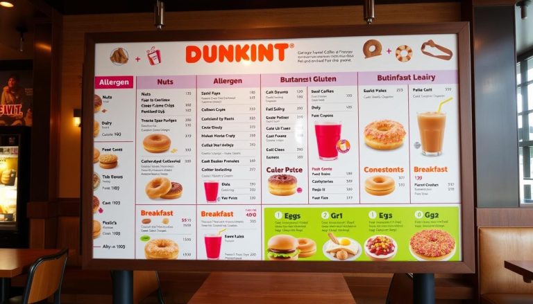 dunkin donuts allergen menu