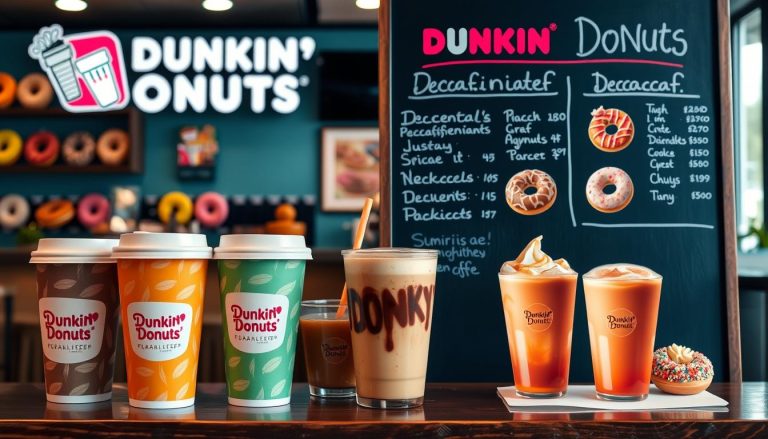 dunkin donuts decaf menu