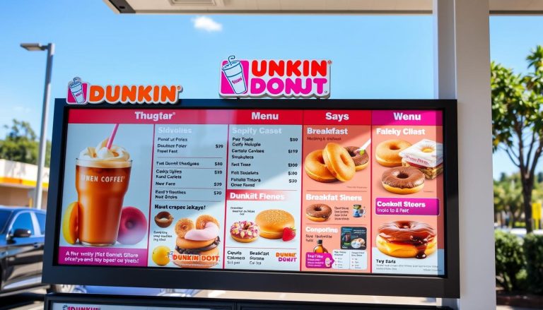 dunkin donuts drive thru menu