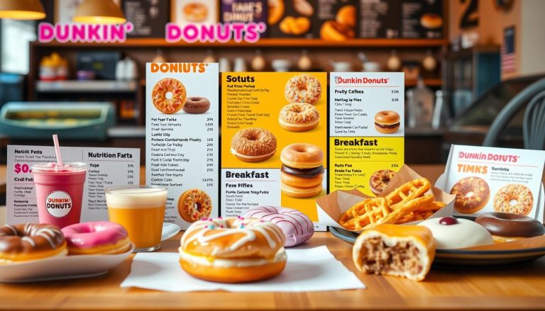 dunkin donuts menu nutritional information