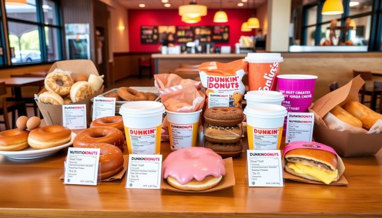 dunkin donuts nutrition menu