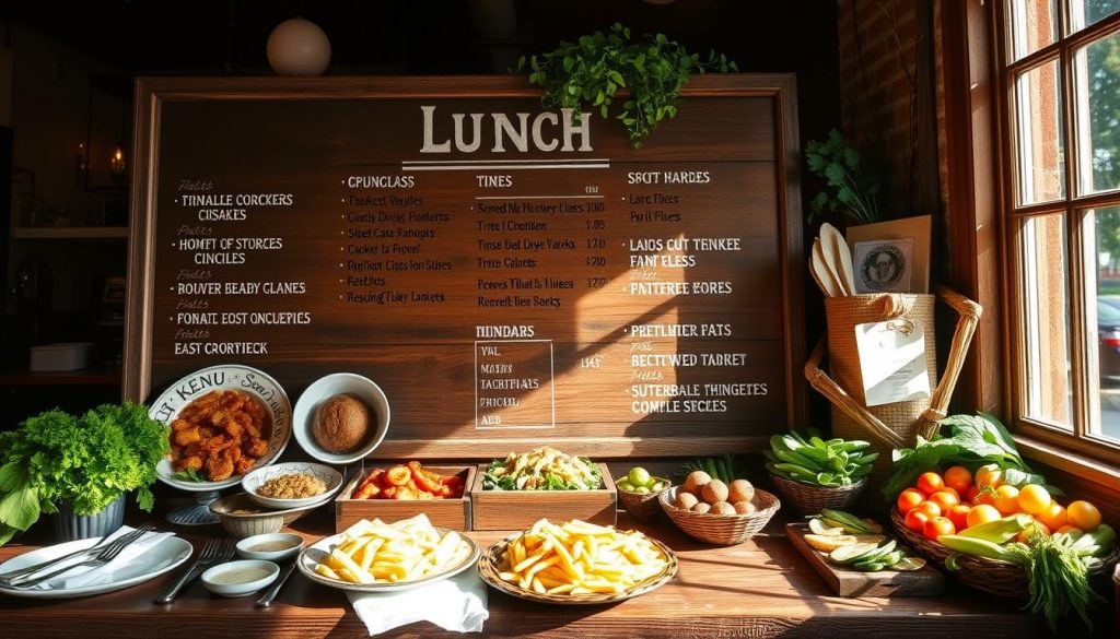 lunch menu with prices