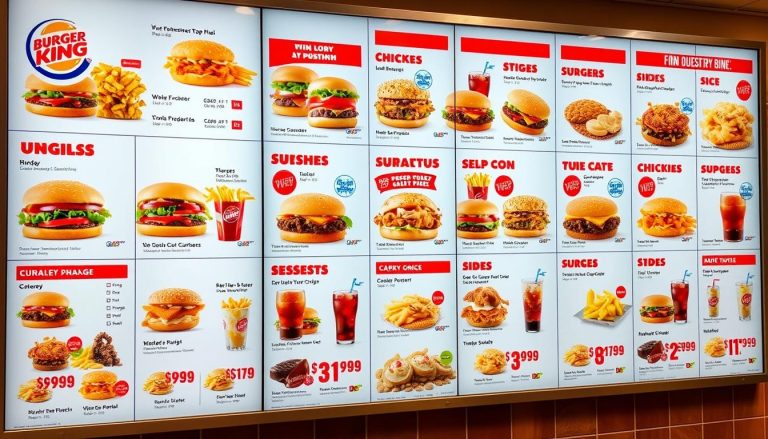 menu de burger king