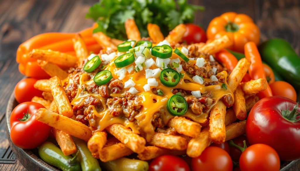 vegetarian chili cheese fries Del Taco